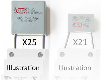 Netzfilter X21 und X25 im Vergleich