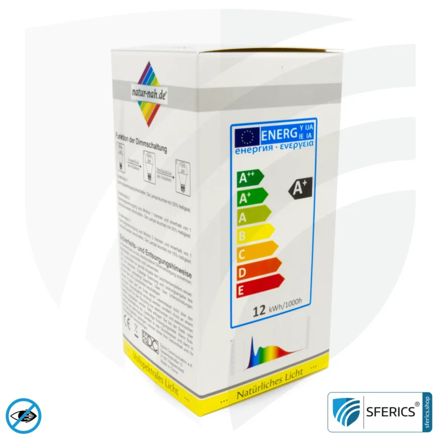 11 Watt LED Vollspektrum 3step | Dimmen ohne Dimmer: Hell wie 100 Watt (100 %), 50 % oder 15 %, 1000 Lumen | CRI 95 | flimmerfrei | Tageslicht | E27 | Business Qualität
