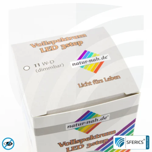 11 Watt LED Vollspektrum 3step | Dimmen ohne Dimmer: Hell wie 100 Watt (100 %), 50 % oder 15 %, 1000 Lumen | CRI 95 | flimmerfrei | Tageslicht | E27 | Business Qualität 21 11 Watt LED Vollspektrum 3step | Dimmen ohne Dimmer: Hell wie 100 Watt (100 %), 50 % oder 15 %, 1000 Lumen | CRI 95 | flimmerfrei | Tageslicht | E27 | Business Qualität