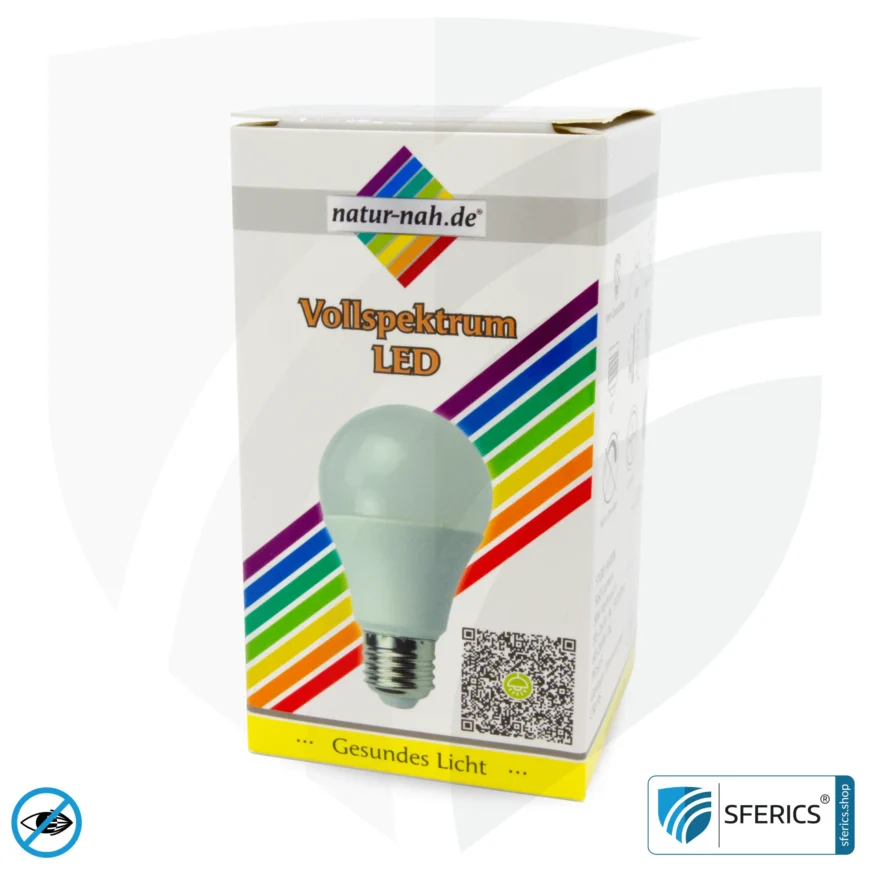 8 Watt LED Vollspektrum | Hell wie 60 Watt, 560 Lumen | CRI 95 | flimmerfrei | Tageslicht | E27 | Business Qualität