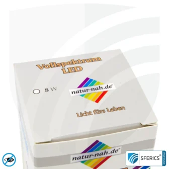 8 Watt LED Vollspektrum | Hell wie 60 Watt, 560 Lumen | CRI 95 | flimmerfrei | Tageslicht | E27 | Business Qualität