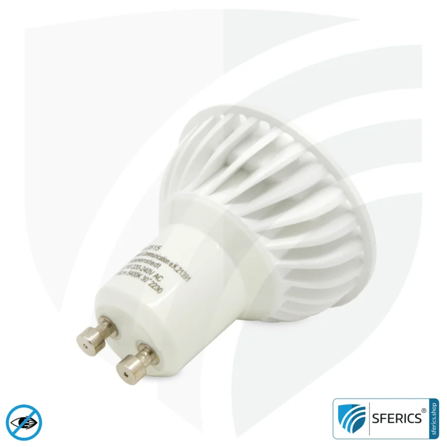 6 Watt LED Spot Vollspektrum 3step | Dimmen ohne Dimmer: Hell wie 35 Watt (100 %), 50 % oder 15 %, 480 Lumen | CRI 95 | flimmerfrei | Tageslicht | GU10 | Business Qualität