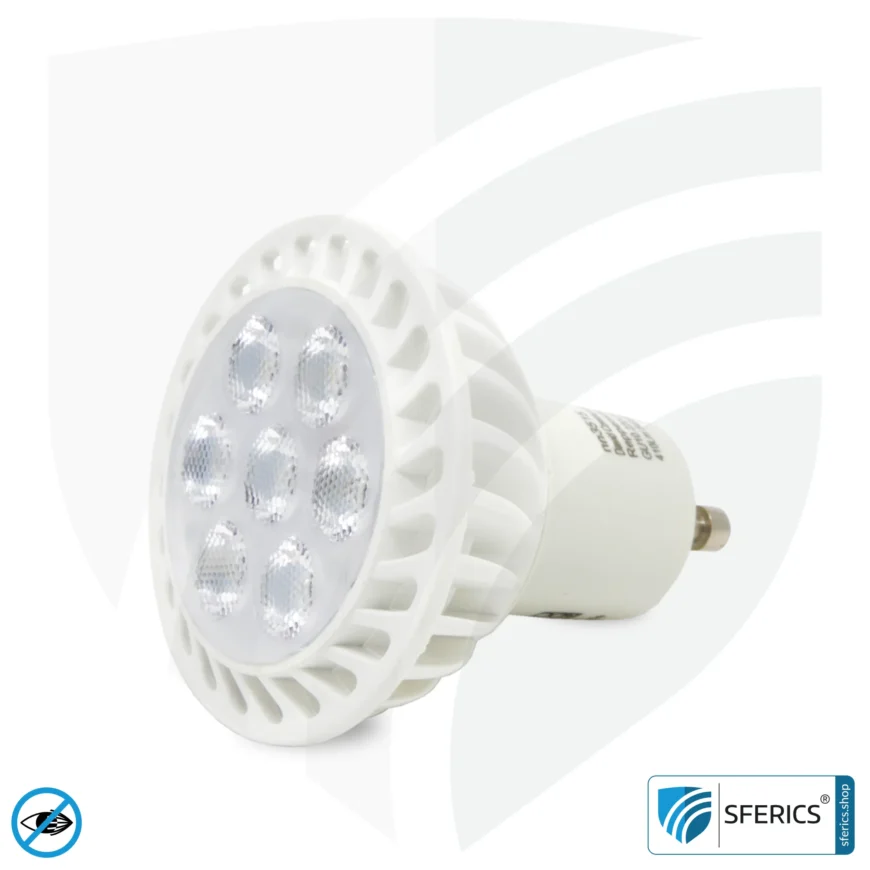 6 Watt LED Spot Vollspektrum 3step | Dimmen ohne Dimmer: Hell wie 35 Watt (100 %), 50 % oder 15 %, 480 Lumen | CRI 95 | flimmerfrei | Tageslicht | GU10 | Business Qualität