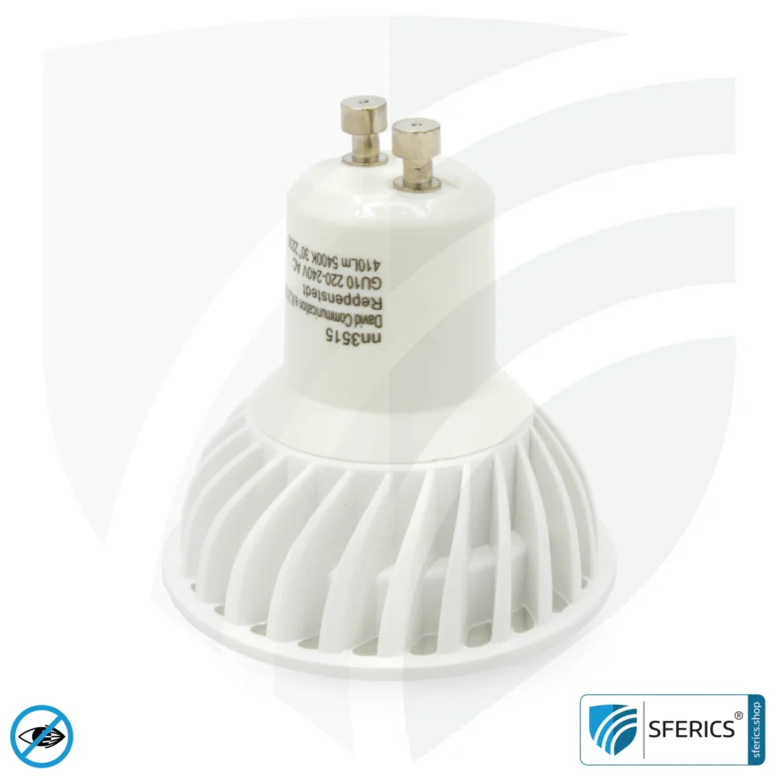 6 Watt LED Spot Vollspektrum 3step | Dimmen ohne Dimmer: Hell wie 35 Watt (100 %), 50 % oder 15 %, 480 Lumen | CRI 95 | flimmerfrei | Tageslicht | GU10 | Business Qualität