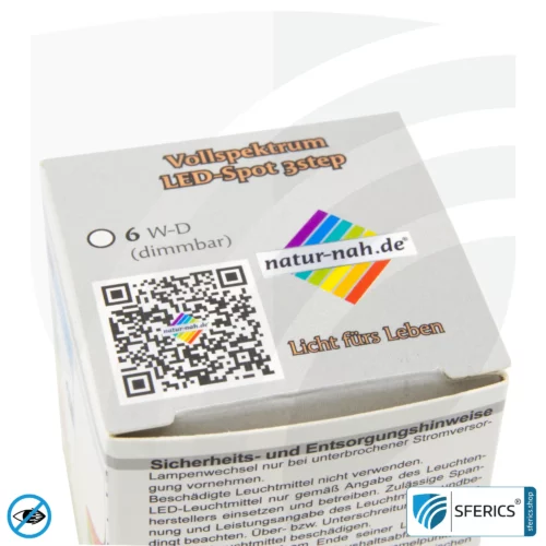 6 Watt LED Spot Vollspektrum 3step | Dimmen ohne Dimmer: Hell wie 35 Watt (100 %), 50 % oder 15 %, 480 Lumen | CRI 95 | flimmerfrei | Tageslicht | GU10 | Business Qualität 25 6 Watt LED Spot Vollspektrum 3step | Dimmen ohne Dimmer: Hell wie 35 Watt (100 %), 50 % oder 15 %, 480 Lumen | CRI 95 | flimmerfrei | Tageslicht | GU10 | Business Qualität