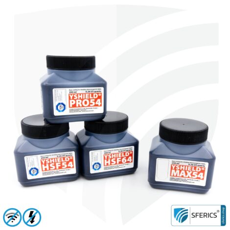 Muster Set HF Abschirmfarben | Schutz vor Elektrosmog EMF mit jeweils 250 ml Füllmenge | Perfekt für Materialtests in der Praxis vor dem Kauf