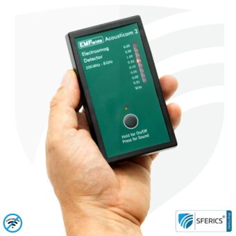 ACOUSTICOM 2 Elektrosmog Detektor | Breitband HF Messgerät für Einsteiger | Erkennung von EMF Funkstrahlung bis 8 GHz, inklusive 5G!