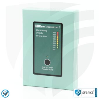 ACOUSTICOM 2 Elektrosmog Detektor | Breitband HF Messgerät für Einsteiger | Erkennung von EMF Funkstrahlung bis 8 GHz, inklusive 5G!