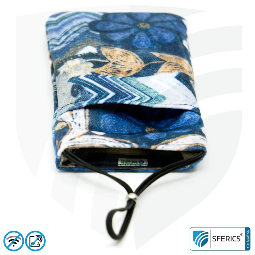 Handyhülle eWall für das Smartphone | FELIX.BLAU | Anti Elektrosmog inkl. 5G | 3in1 Schutz inkl. RFID Blocker | Handytasche für iPhone, Android, ... | XL