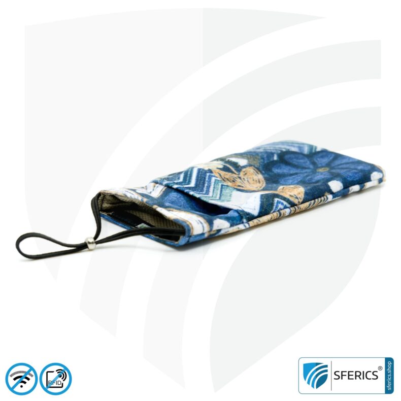 Handyhülle eWall für das Smartphone | FELIX.BLAU | Anti Elektrosmog inkl. 5G | 3in1 Schutz inkl. RFID Blocker | Handytasche für iPhone, Android, ... | XL