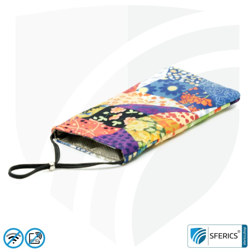 Handyhülle eWall für das Smartphone | Unikat im Design FELIX.ROSE | Anti Elektrosmog inkl. 5G | 3in1 Schutz inkl. RFID Blocker | Handytasche für iPhone, Android, ... | XL