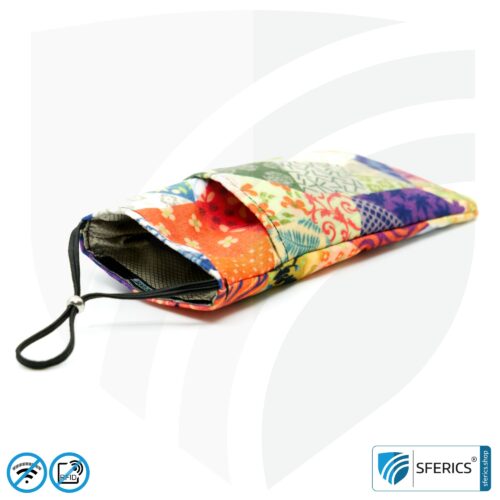 Handyhülle eWall für das Smartphone | Unikat im Design FELIX.ROSE | Anti Elektrosmog inkl. 5G | 3in1 Schutz inkl. RFID Blocker | Handytasche für iPhone, Android, ... | XL