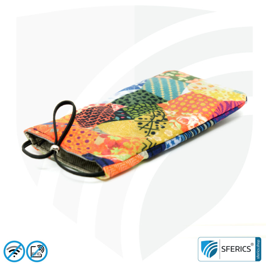 Handyhülle eWall für das Smartphone | Unikat im Design FELIX.ROSE | Anti Elektrosmog inkl. 5G | 3in1 Schutz inkl. RFID Blocker | Handytasche für iPhone, Android, ... | XXL