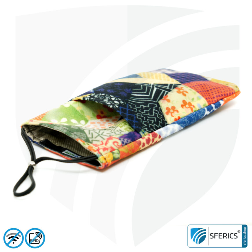 Handyhülle eWall für das Smartphone | Unikat im Design FELIX.ROSE | Anti Elektrosmog inkl. 5G | 3in1 Schutz inkl. RFID Blocker | Handytasche für iPhone, Android, ... | XXL