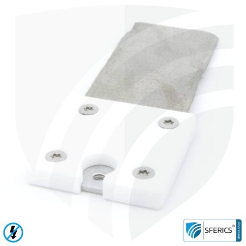 Mobile Erdungsplatte | zur Erdung von Baldachin, Bodenunterlage, Zelt, Schlafsack, Bettwäsche, Decke, u.v.m. | GCV