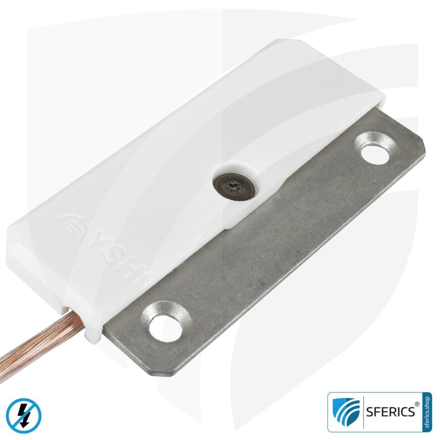 Erdungsplatte | stationär für Innenräume | Erdung abgeschirmter Flächen | 40 x 80 mm