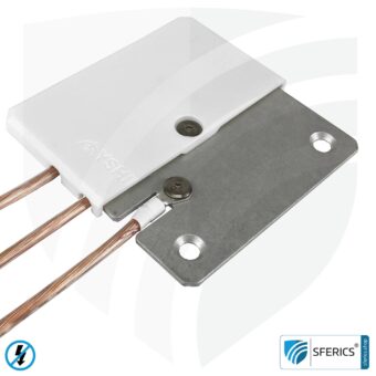Erdungsplatte | stationär für Innenräume | Erdung abgeschirmter Flächen | 80 x 80 mm