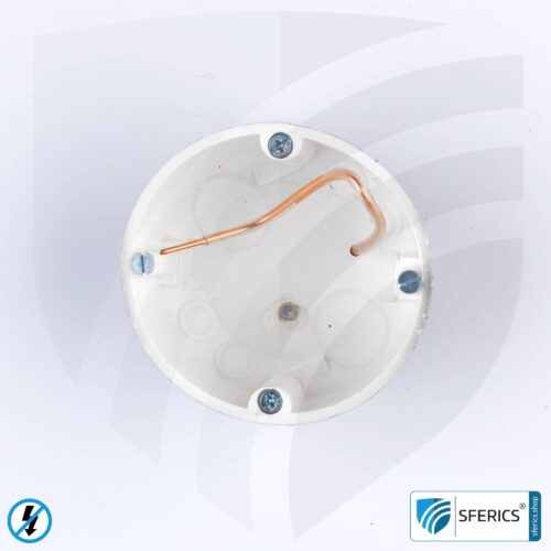 Geschirmte Hohlwanddose, flach | 47 mm | Installationsdose im Tockenbau, als Abzweigdose oder Schalterdose | halogenfrei