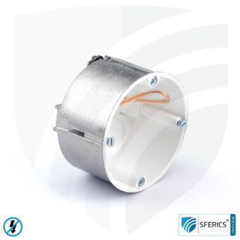 Geschirmte Hohlwanddose, flach | 47 mm | Installationsdose im Tockenbau, als Abzweigdose oder Schalterdose | halogenfrei