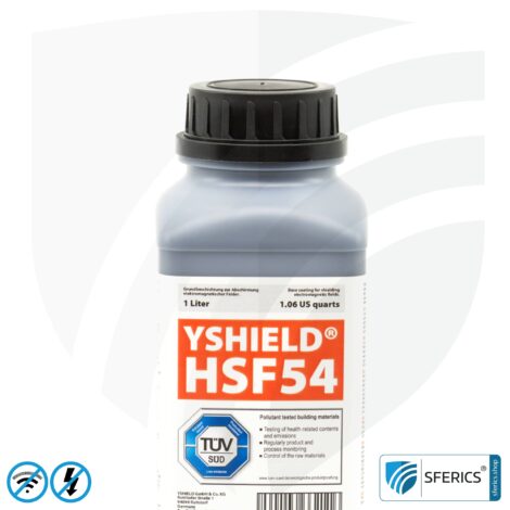 Abschirmfarbe HSF54 | HF Schirmdämpfung gegen Elektrosmog bis zu 90 dB bei 40 GHz | Klassiker von YSHIELD | TÜV SÜD zertifiziert | Effektiv bei 5G!