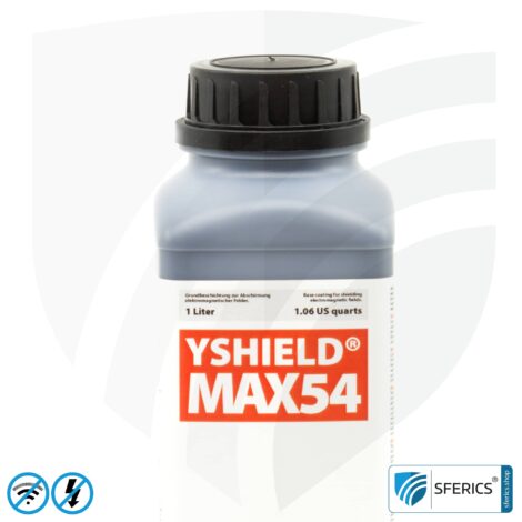 Abschirmfarbe MAX54 | HF Schirmdämpfung gegen Elektrosmog bis zu 100 dB bei 40 GHz | Entwickelt für maximale Abschirmung von Elektrosmog durch 5G oder WIFI 6.