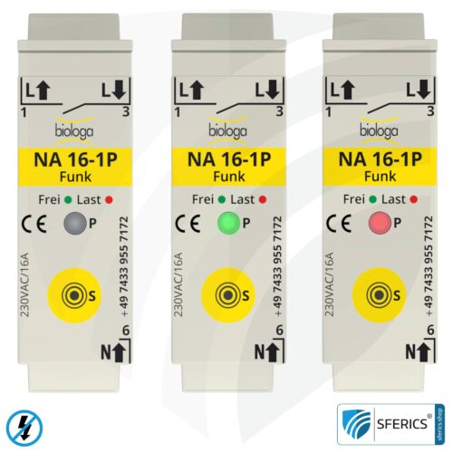 Netzfreischalter NA 16-1P Funk mit dualer Betriebsart | Masterschalter Set-Up | baubiologische Funktechnik nach EnOcean Standard | inklusive LED Kontrollleuchte