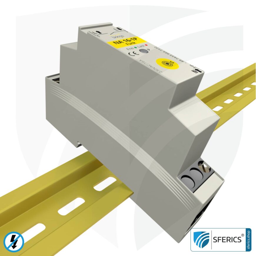 Netzfreischalter NA 16-1P Funk mit dualer Betriebsart | Masterschalter Set-Up | baubiologische Funktechnik nach EnOcean Standard | inklusive LED Kontrollleuchte