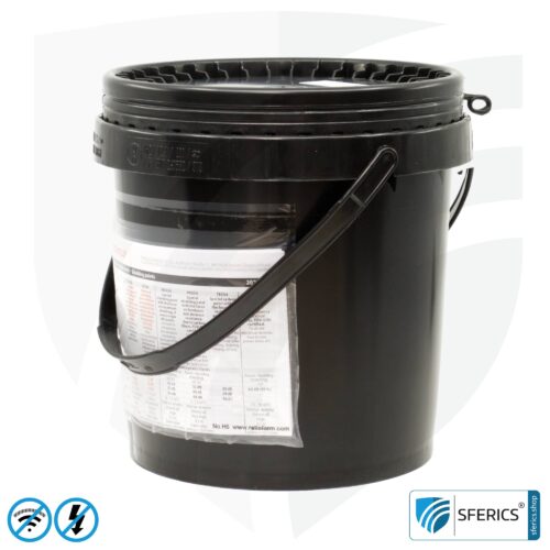 Abschirmfarbe PRO54 | HF Schirmdämpfung gegen Elektrosmog bis zu 93 dB bei 40 GHz | Kein Graphit-Effekt = färbt nicht ab | Technisch unsere belastbarste Abschirmfarbe | TÜV SÜD zertifiziert | Effektiv bei 5G!