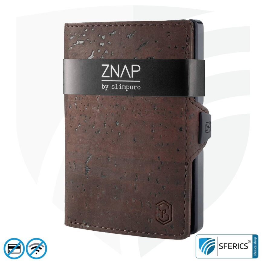 RFID NFC Blocker Karte SLIMPURO | Datenschutz für moderne Chipkarten | EC-Karte, Kreditkarte, ID-Karte, ... | bei der Geldbörse ZNAP im Set inklusive