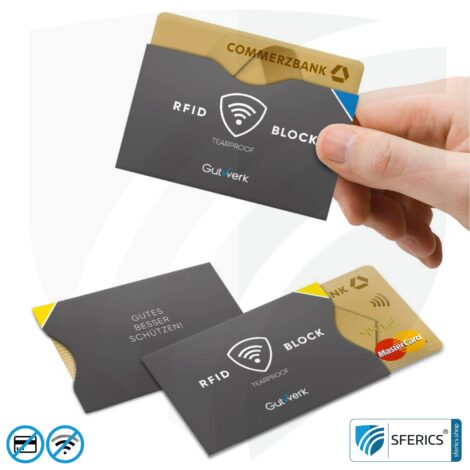 RFID NFC Schutzhüllen | Datenschutz für moderne Chipkarten | EC-Karte, Kreditkarte, Reisepass, Personalausweis, ID-Karte, ...