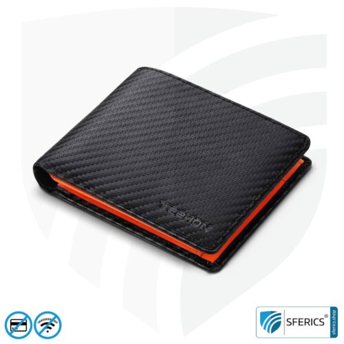 Geldbörse mit Anti RFID NFC Datenschutz | Modernes Portemonnaie für EC-Karte, Kreditkarte, ID-Karte, ... | Coole Designs für Männer und Frauen