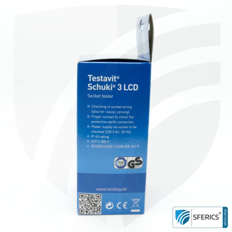 TESTAVIT SCHUKI 3 LCD | Steckdosen Sockel Prüfgerät | Schneller Check der Erdung und Verdrahtung