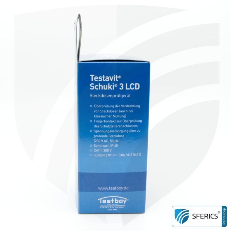 TESTAVIT SCHUKI 3 LCD | Steckdosen Sockel Prüfgerät | Schneller Check der Erdung und Verdrahtung