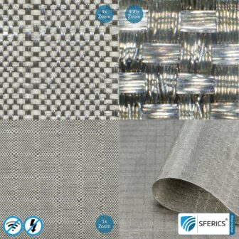SILVER SILK Abschirmstoff | ideal zur Herstellung von Handytaschen und Bekleidung | HF Schirmdämpfung gegen Elektrosmog bis zu 58 dB | RFID/NFC Datenschutz | TÜV-SÜD qualitätsgeprüft. Wirkungsvoll gegen 5G!