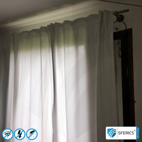 SILVER TULLE Abschirmstoff | ideal zur Herstellung von Baldachinen und Vorhängen | HF Schirmdämpfung gegen Elektrosmog bis zu 50 dB | TÜV-SÜD qualitätsgeprüft | Wirkungsvoll gegen 5G!