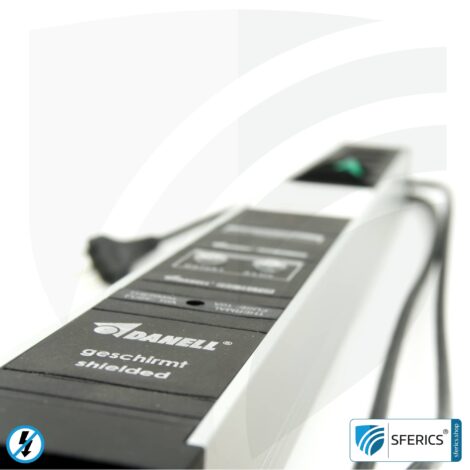 PC Steckdosenleiste 6-fach (4+2), geschirmt NF | mit Ein/Aus Schalter, Überspannungsschutz und Vollschutz HF Filtersystem bis 80 MHz | Typ J Schweiz /FL