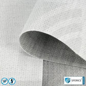 STEEL TWIN Abschirmstoff | ideal zur Herstellung von Bodenunterlagen, Vorhänge, Raumteiler | blickdicht | HF Schirmdämpfung gegen Elektrosmog bis zu 42 dB | TÜV-SÜD qualitätsgeprüft | Wirkungsvoll gegen 5G!