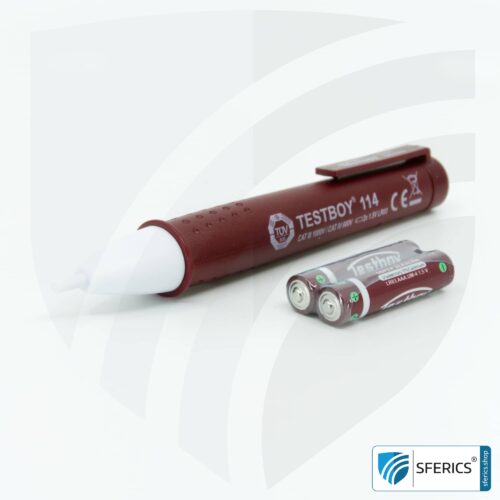 TESTBOY 114 | Berührungsloser Spannungstester zur Erkennung elektrischer Kabelbrüche | Messung ab 12 Volt AC Niedervolt 14 TESTBOY 114 | Berührungsloser Spannungstester zur Erkennung elektrischer Kabelbrüche | Messung ab 12 Volt AC Niedervolt