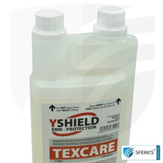 TEXCARE flüssiges Waschmittel | speziell entwickelt für Abschirmstoffe mit Silberfäden und Edelstahlgarnen