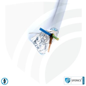 (N)HXMH(St)-J 3x 2,5 mm² geschirmtes Verlegekabel | halogenfrei | weichmacherfrei | Elektrokabel zur Abschirmung elektrischer Wechselfelder NF