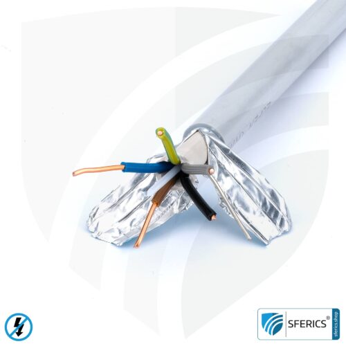 (N)HXMH(St)-J 5x 2,5 mm² geschirmtes Verlegekabel | halogenfrei | weichmacherfrei | Elektrokabel zur Abschirmung elektrischer Wechselfelder NF