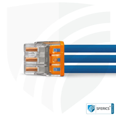 WAGO Compact Steckklemmen bzw. Verbindungsdosenklemmen | Modell 2273-203 | für 3 eindrähtige Leiter | Alternative zur Lüsterklemme