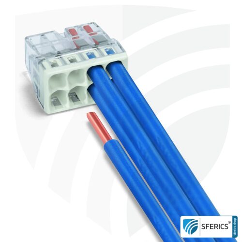 WAGO Compact Steckklemmen bzw. Verbindungsdosenklemmen | Modell 2273-208 | für 8 eindrähtige Leiter | 50 Stück | Alternative zur Lüsterklemme