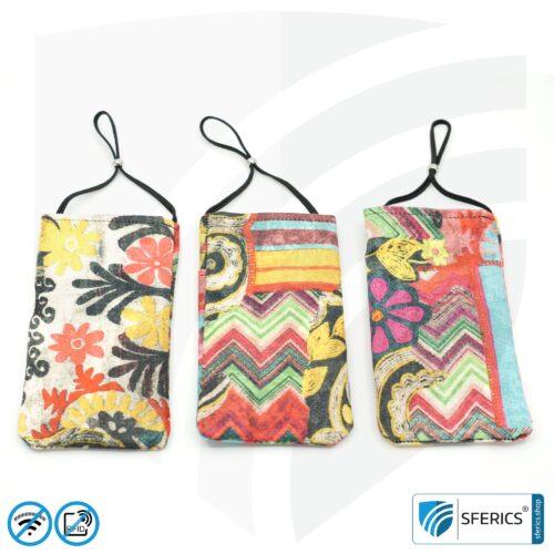 Handyhülle eWall für das Smartphone | Unikat im Design FARBEN.PRACHT | Anti Elektrosmog inkl. 5G | 3in1 Schutz inkl. RFID Blocker | Handytasche für iPhone, Android, ... | XL