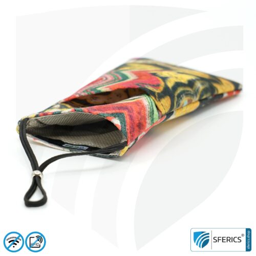 Handyhülle eWall für das Smartphone | Unikat im Design FARBEN.PRACHT | Anti Elektrosmog inkl. 5G | 3in1 Schutz inkl. RFID Blocker | Handytasche für iPhone, Android, ... | XL