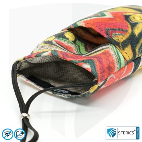 Handyhülle eWall für das Smartphone | Unikat im Design FARBEN.PRACHT | Anti Elektrosmog inkl. 5G | 3in1 Schutz inkl. RFID Blocker | Handytasche für iPhone, Android, ... | XL