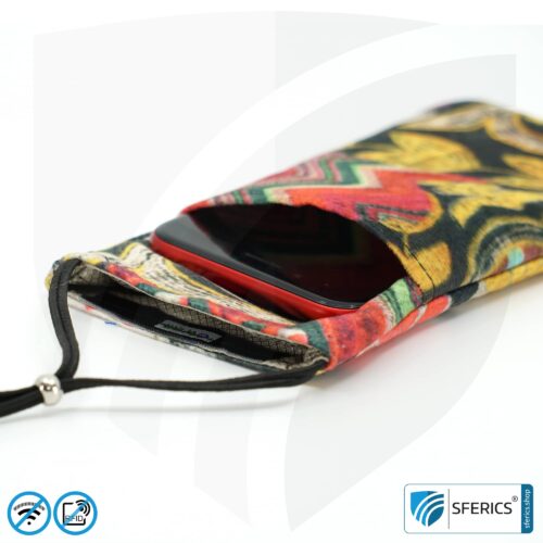 Handyhülle eWall für das Smartphone | Unikat im Design FARBEN.PRACHT | Anti Elektrosmog inkl. 5G | 3in1 Schutz inkl. RFID Blocker | Handytasche für iPhone, Android, ... | XL