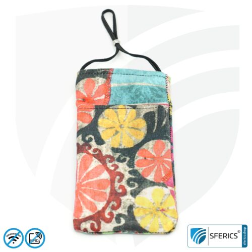 Handyhülle eWall für das Smartphone | Unikat im Design FARBEN.PRACHT | Anti Elektrosmog inkl. 5G | 3in1 Schutz inkl. RFID Blocker | Handytasche für iPhone, Android, ... | XL