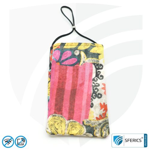 Handyhülle eWall für das Smartphone | Unikat im Design FARBEN.PRACHT | Anti Elektrosmog inkl. 5G | 3in1 Schutz inkl. RFID Blocker | Handytasche für iPhone, Android, ... | XXL