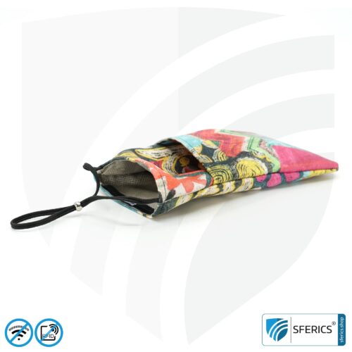 Handyhülle eWall für das Smartphone | Unikat im Design FARBEN.PRACHT | Anti Elektrosmog inkl. 5G | 3in1 Schutz inkl. RFID Blocker | Handytasche für iPhone, Android, ... | XXL